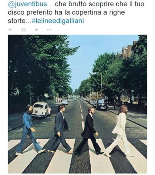 Anche la copertina di uno dei pi grandi classici della musica rock come Abbey Road dei Beatles non  immune dalle linee storte. Twitter